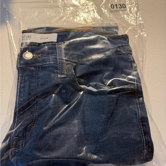 Signature Levi Strauss Jeans Mens 30x31 Blue S37 Slim Fit Denim Stretch Pants - Picture 13 of 13